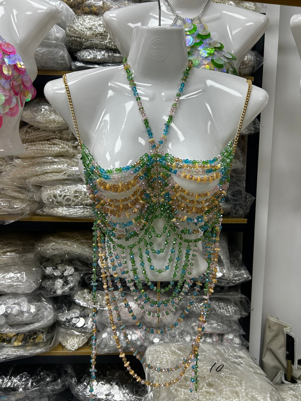 Bustier en perles 'Do Brazil'