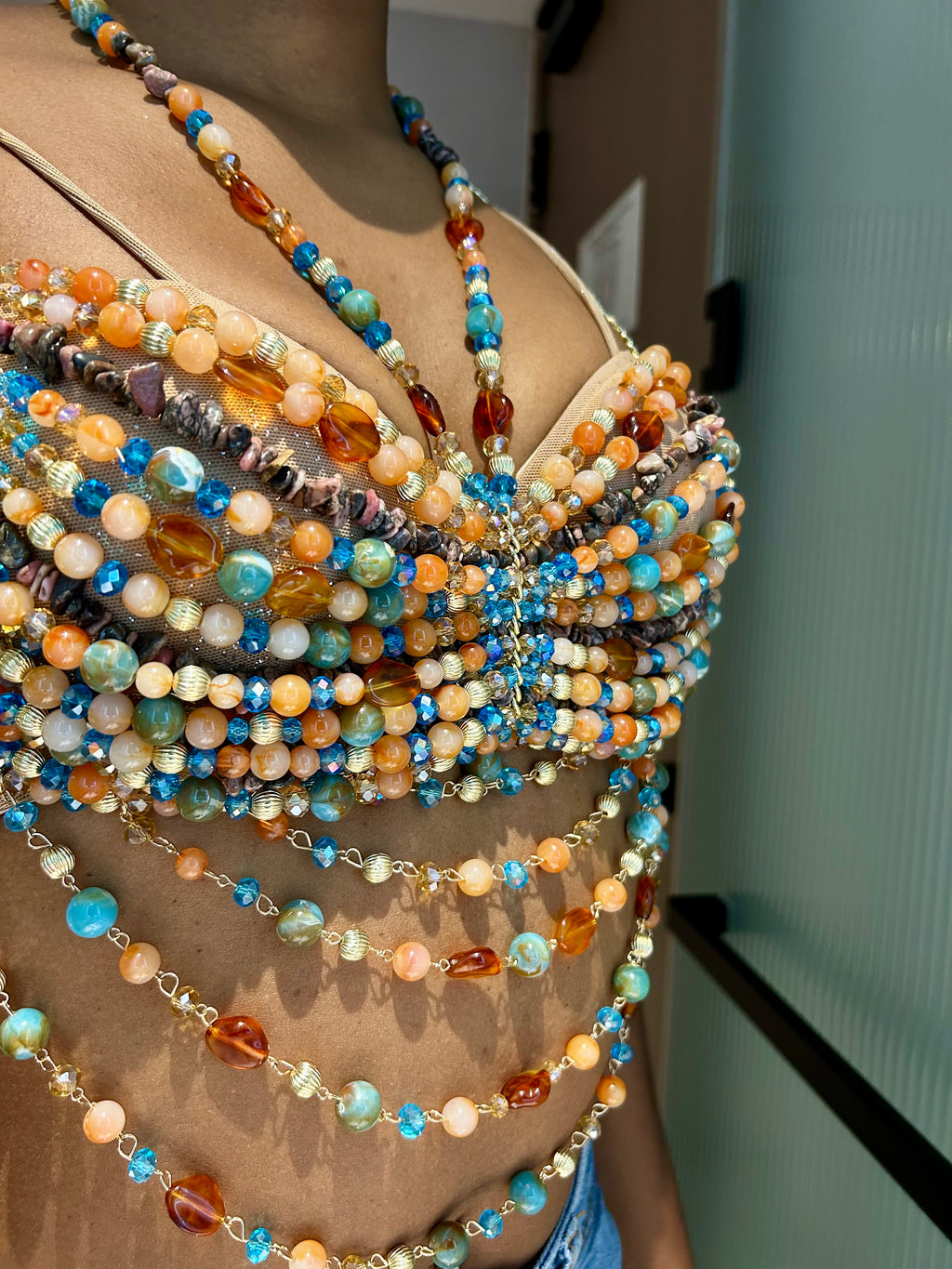 Bustier en perles 'Terra Reina'